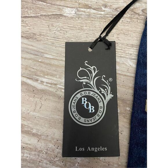 BOB Skinny Fit Jeans Stretch High Rise Distressed Women’s Sz 7/8 - Picture 3 of 7